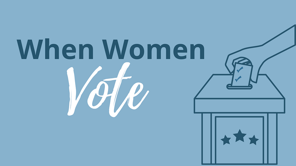 Title card: When Women Vote