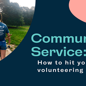 Blog title card: community service - how to hit your 2021 volunteering goal