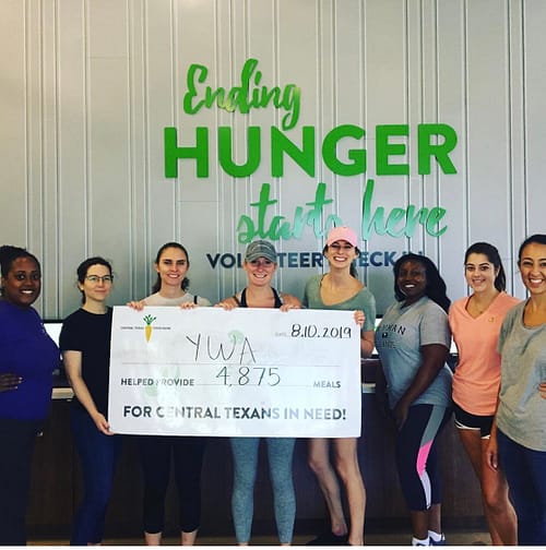 YWA gives back at the Central Texas Food Bank